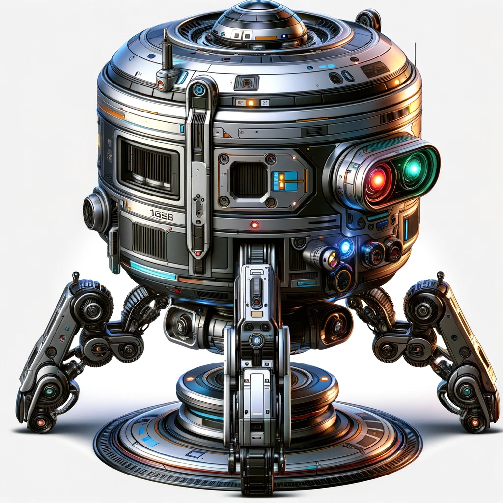 Image of an astromec style droid