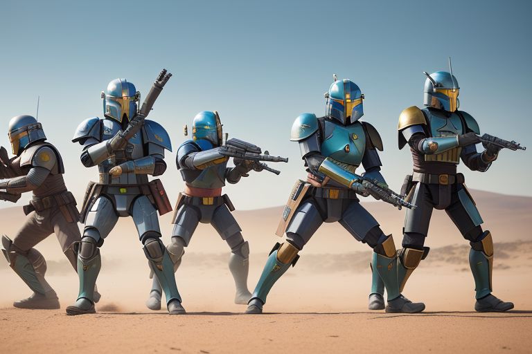 A group of Mandalorians