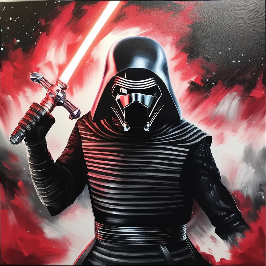 Kylo Ren painted image