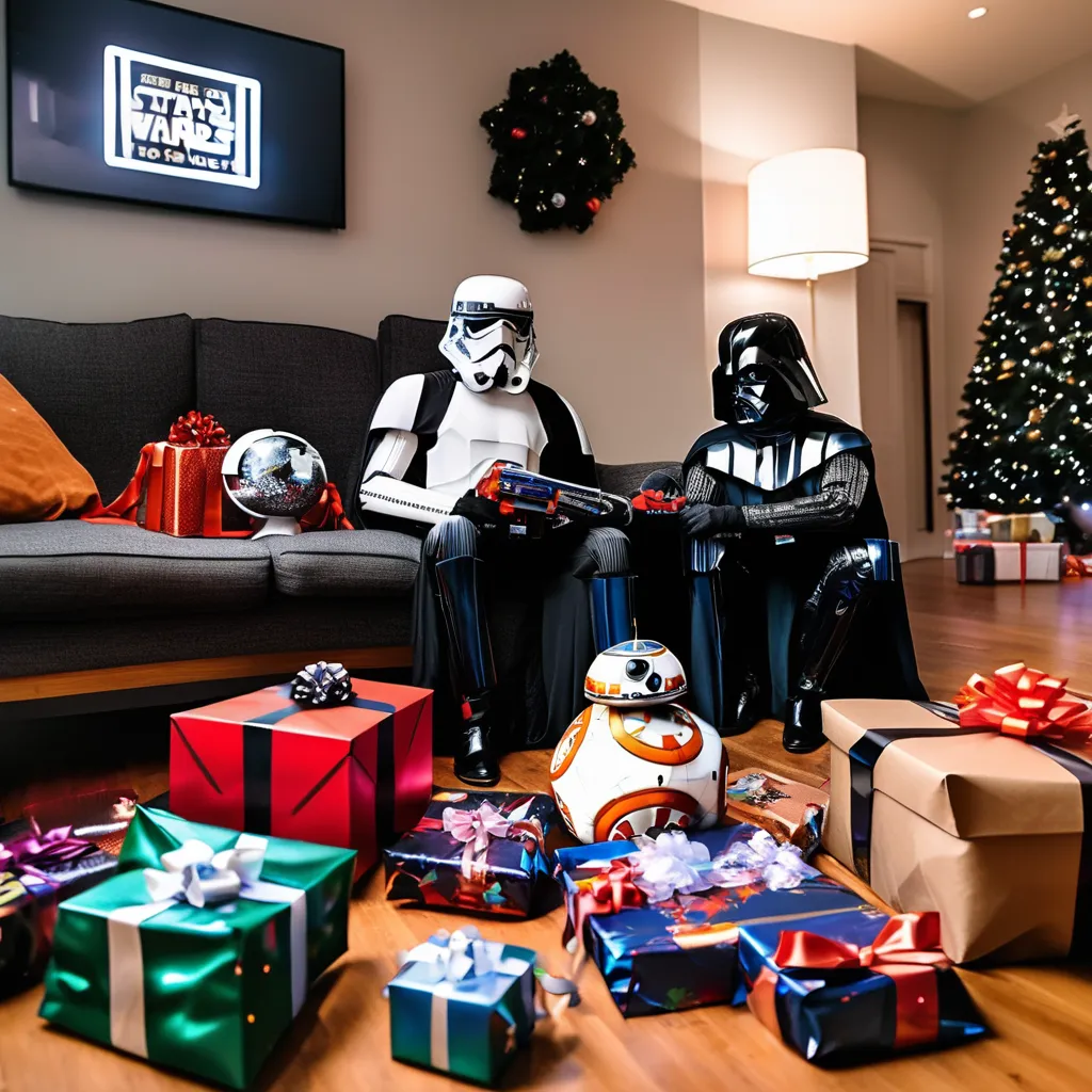 Star Wars gift opening