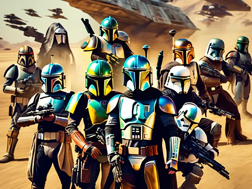 A group of mandalorians representing Mandalorian Culture