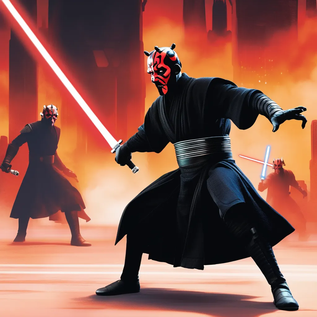 Darth Maul in a duel