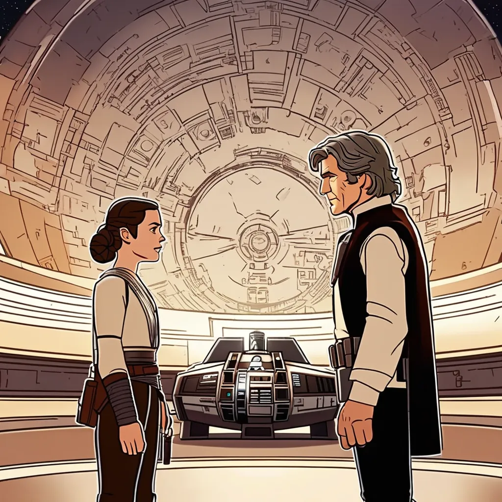 Rey and Han meeting on The Hero's Journey