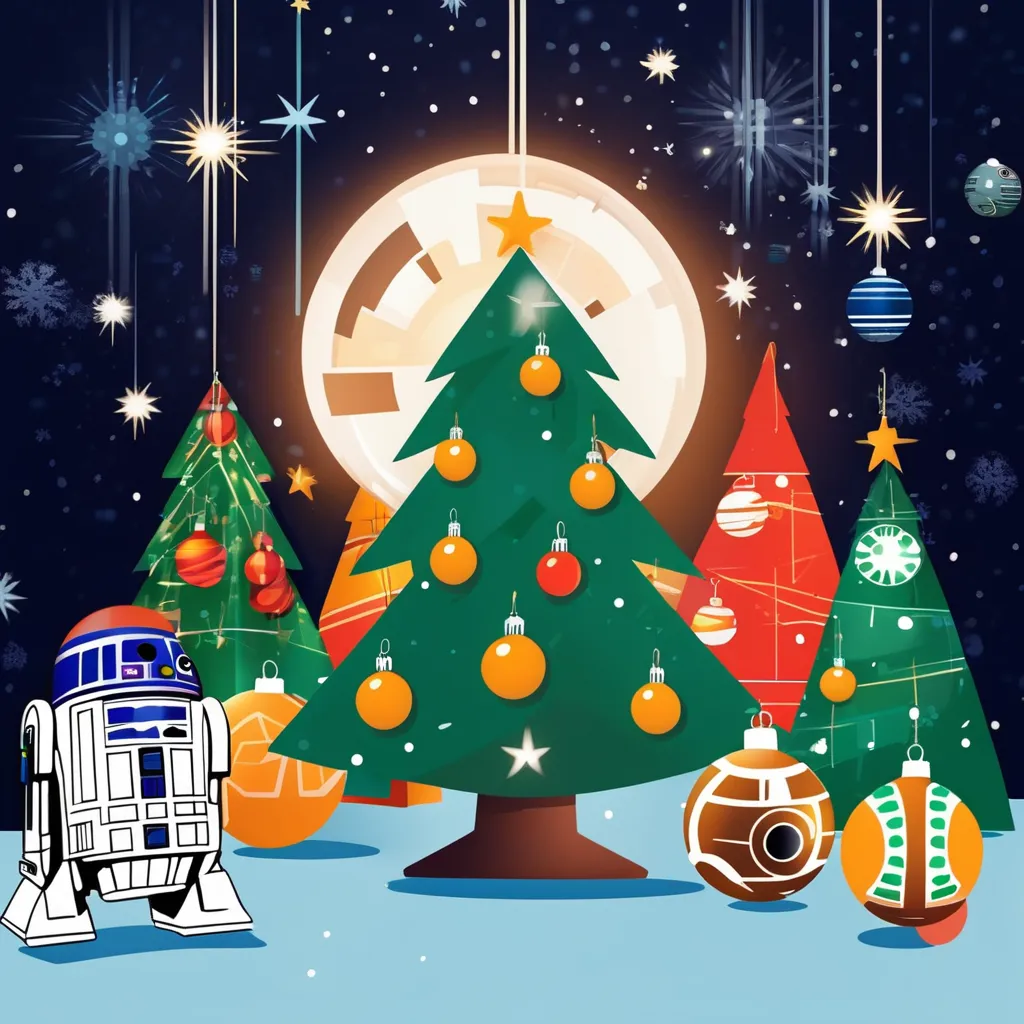 R2D2 with Star Wars Ornaments