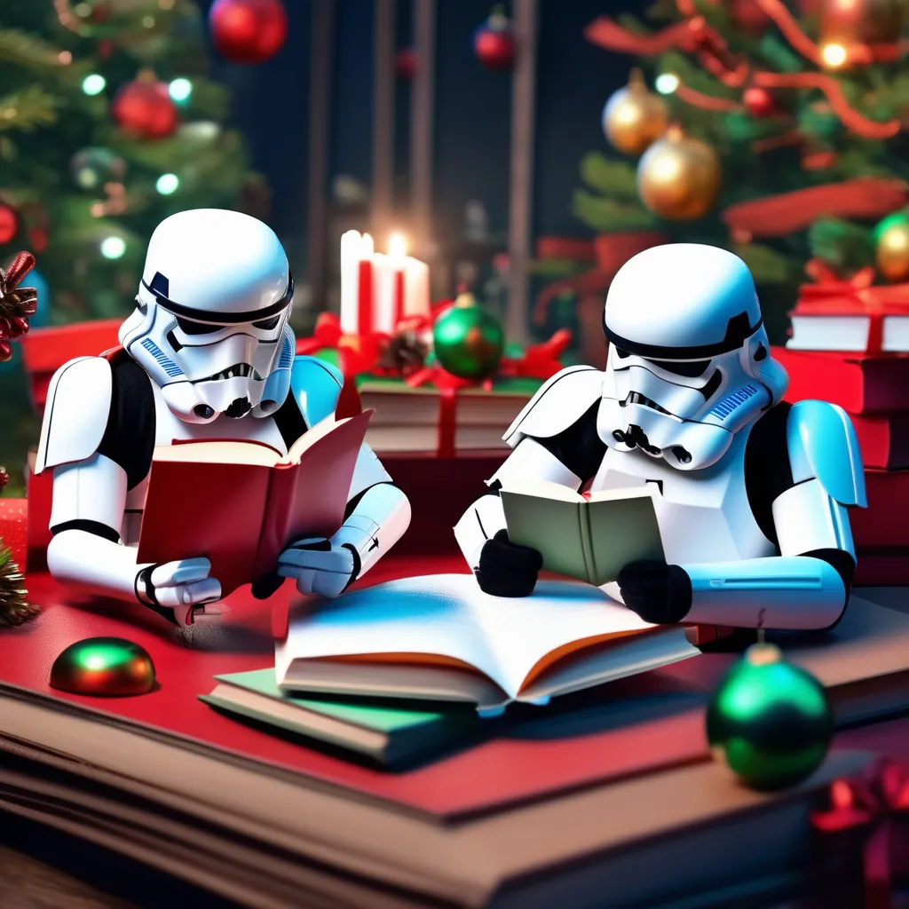 Stormtroopers reading Star Wars Holiday-Themed Books