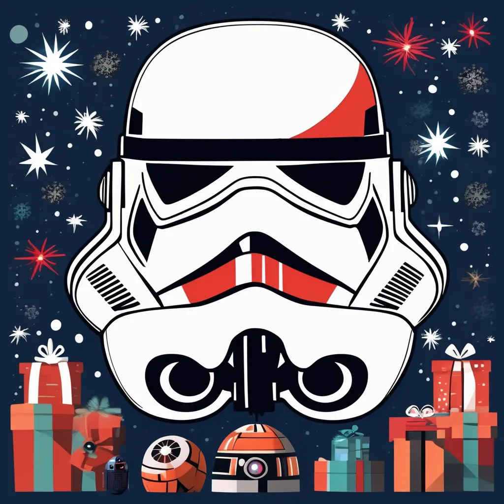 A stormtrooper representing a Star Wars Christmas